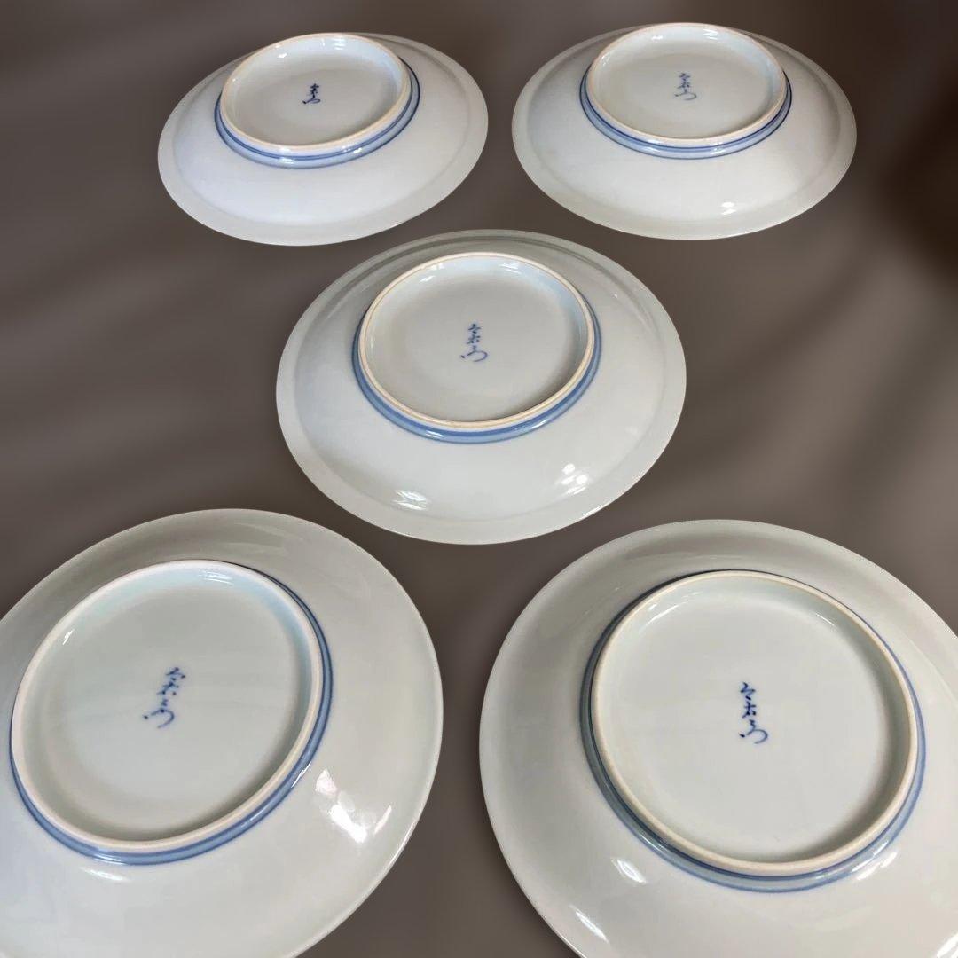 【今右衛門】色鍋島の伝統　人間国宝　十三代今泉今右衛門作　錦絵変り花絵　銘々皿揃