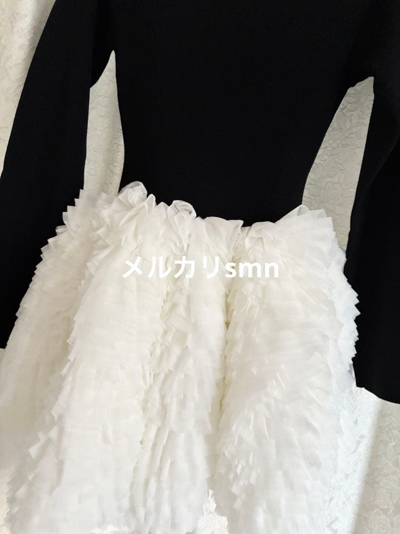 新品　eimy istoire ボリュームチュールフリルニットワンピース