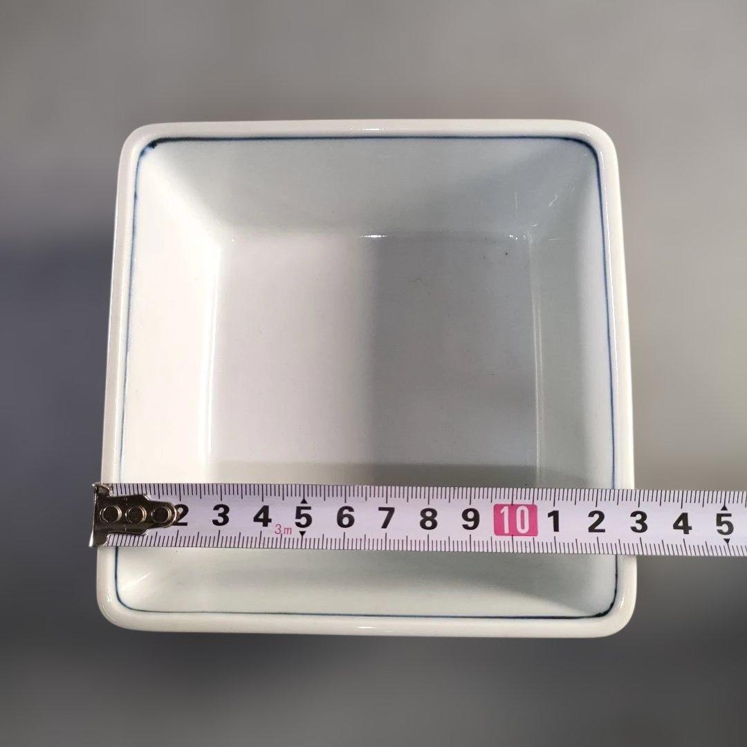 A1365-9/京焼/宮永東山 造/染付松竹梅図四方刺身揃 大5客・小5客/共箱