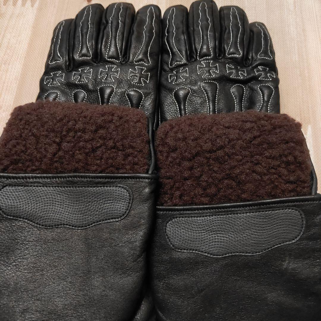 ULTIMATE SKULLFLIGHT ブラックレザーグローブ