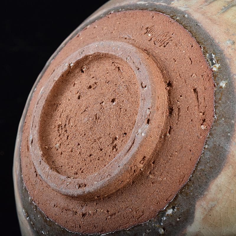 ピノ　和食器萩焼大華山鳥雲窯納富鳥雲作　貝形向付五客共箱　V　R8000B