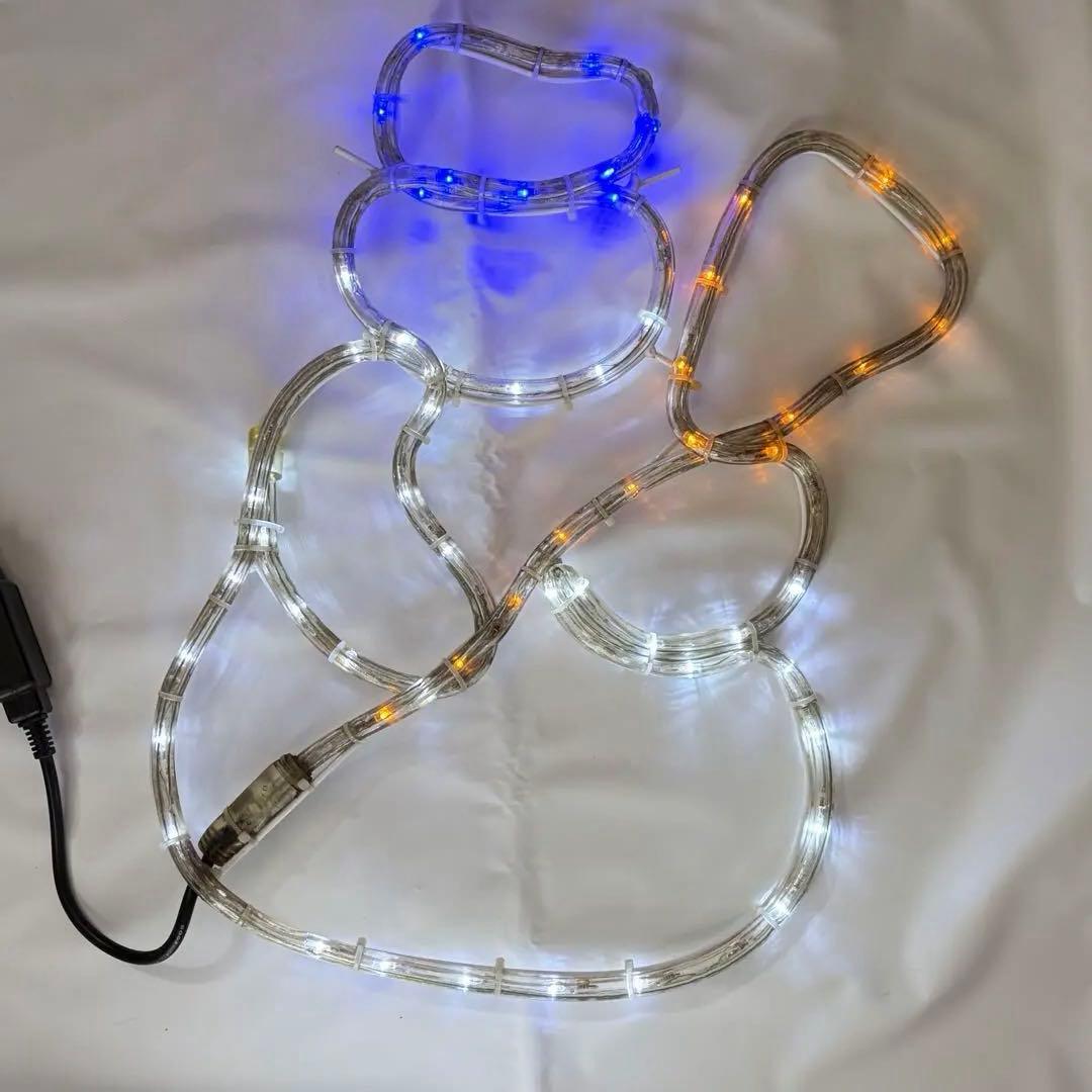 クリスマス イルミネーション 雪+雪だるま２個 ビッグサイズ LED 屋外ok