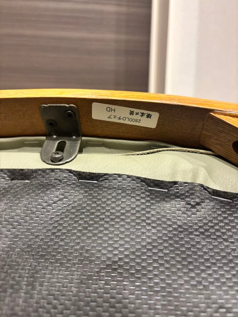 浜本工芸 ダイニングチェア 2800 ダークオーク レザー グレー