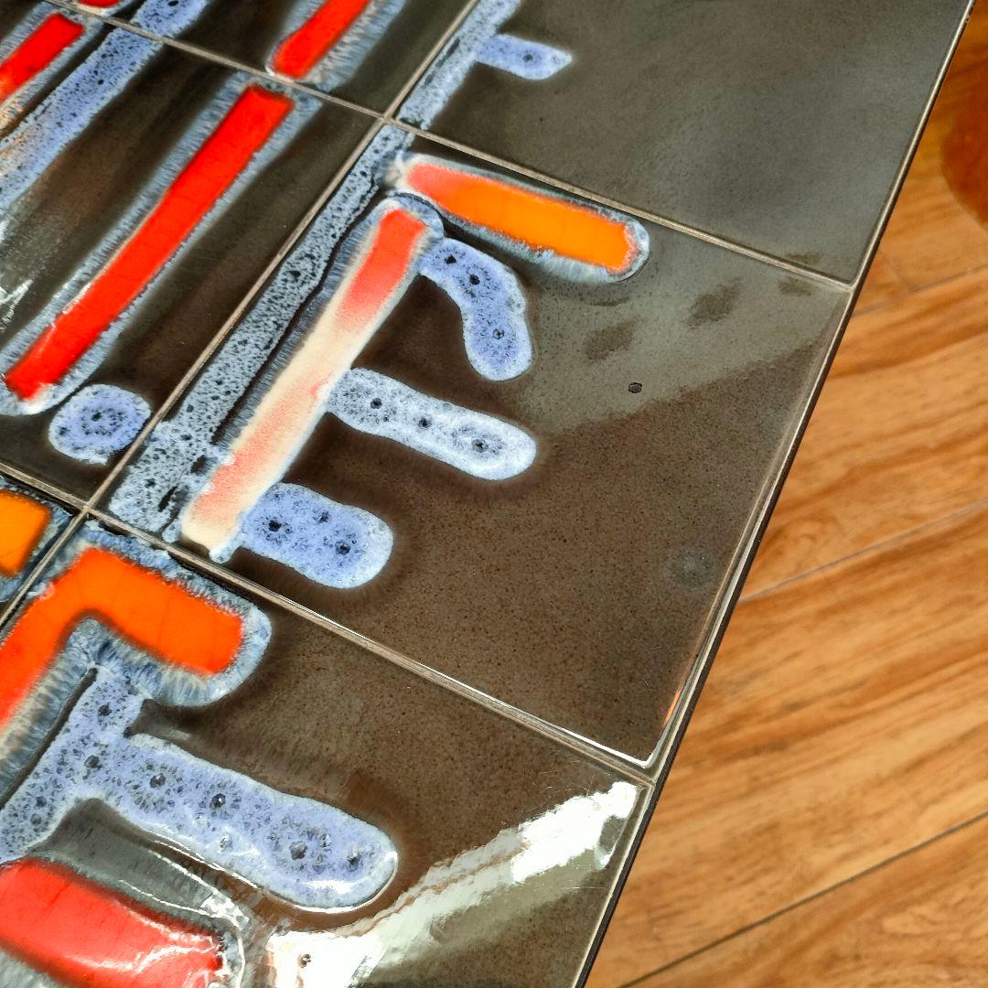 1960年代 ベルギー コーヒーテーブル 北欧モダン タイルトップ ヴィンテージ