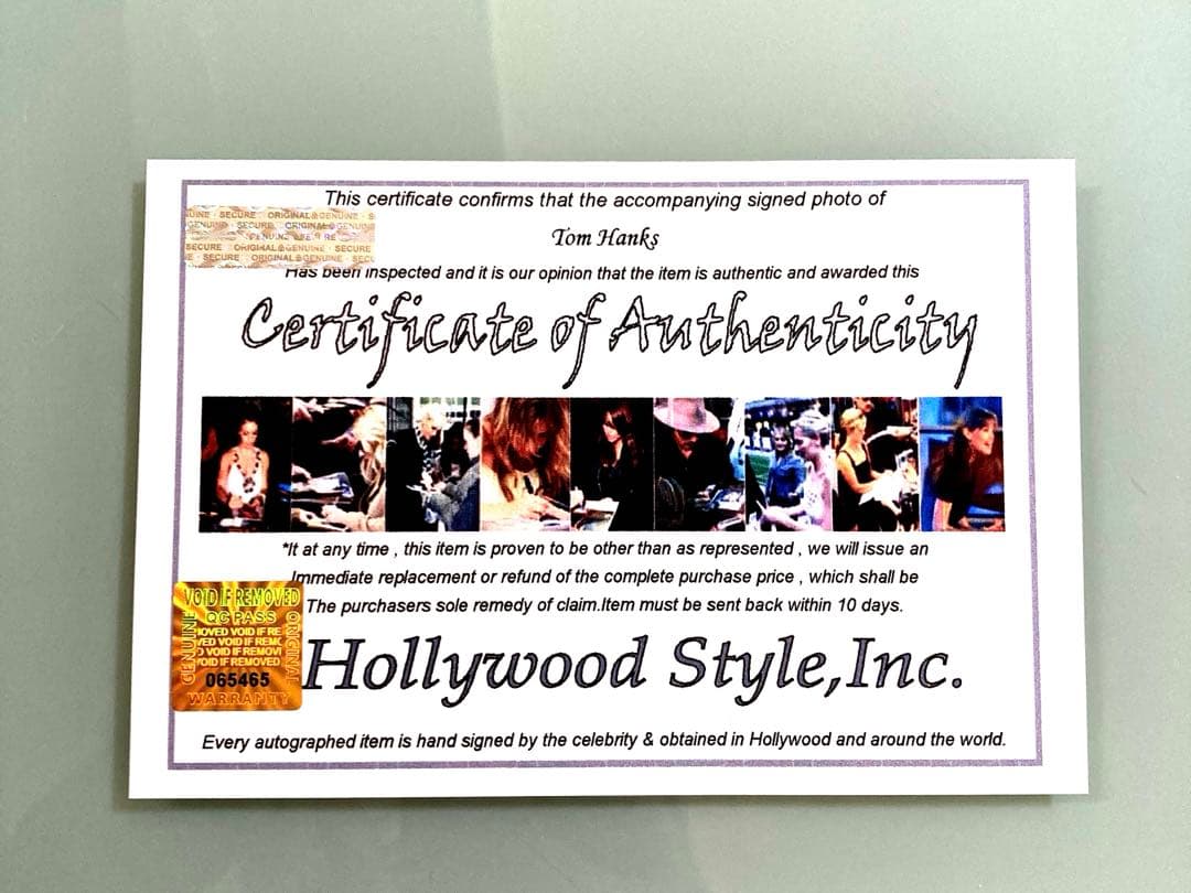 セール中…トム・ハンクス直筆サイン入り2Lサイズ写真…Tom Hanks…