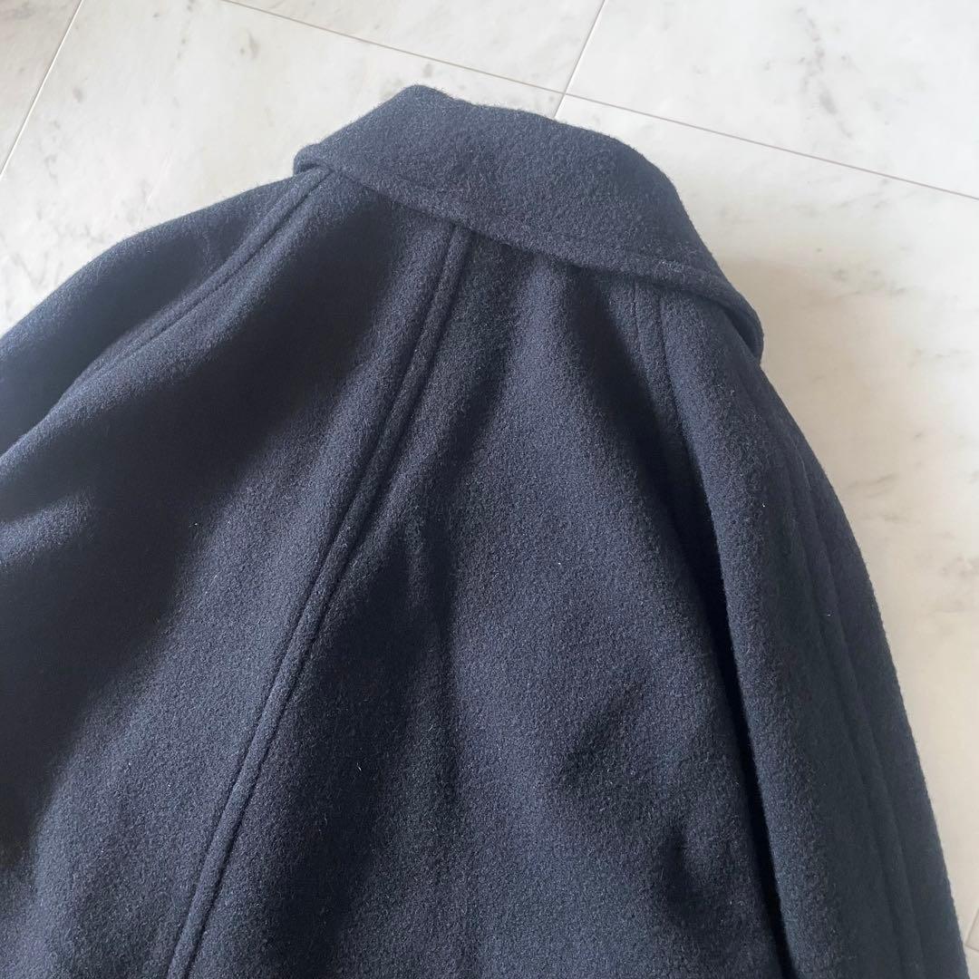 ジャーナルスタンダードレリューム 尾州ウールモッサWブレストハーフコート 黒