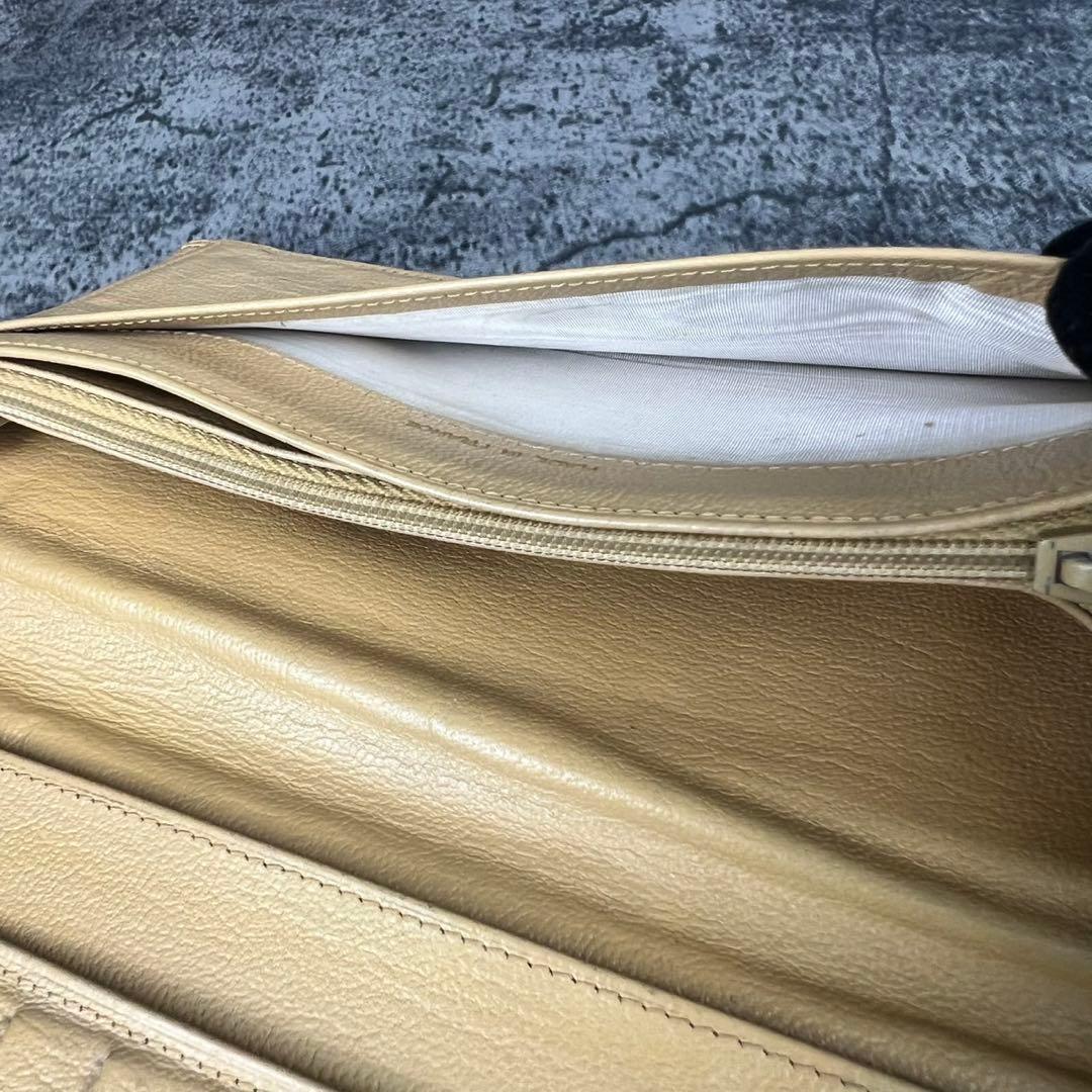 CHANEL ココマーク レザー 長財布 ベージュ ギャランティカード付き