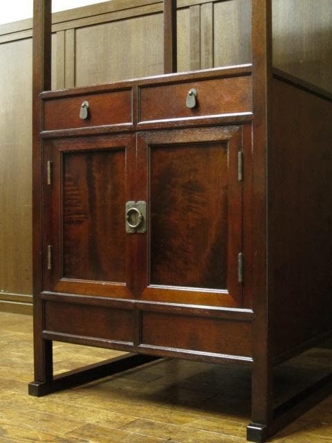 美品 松本民芸家具 ミズメザクラ 無垢材 A型 朝鮮棚 定価357,500円