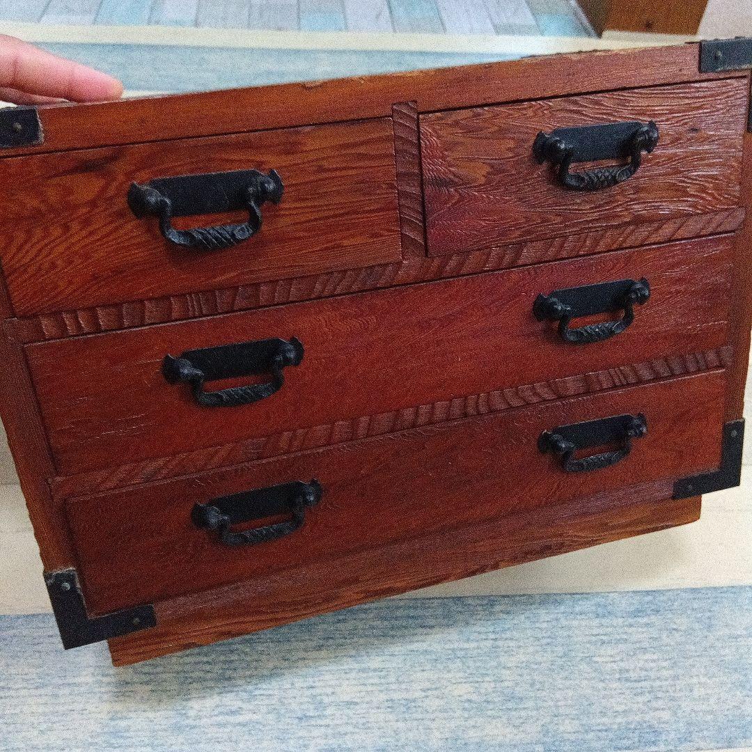 古道具　アンティーク　雑貨　和箪笥　木製引き出し　小物入れ　昭和レトロ　木箱