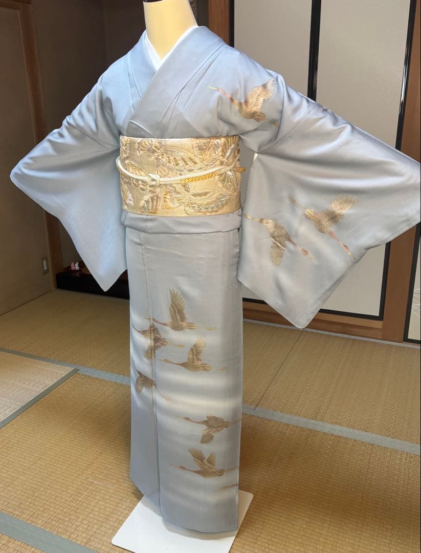 正絹訪問着　袋帯　２点セット