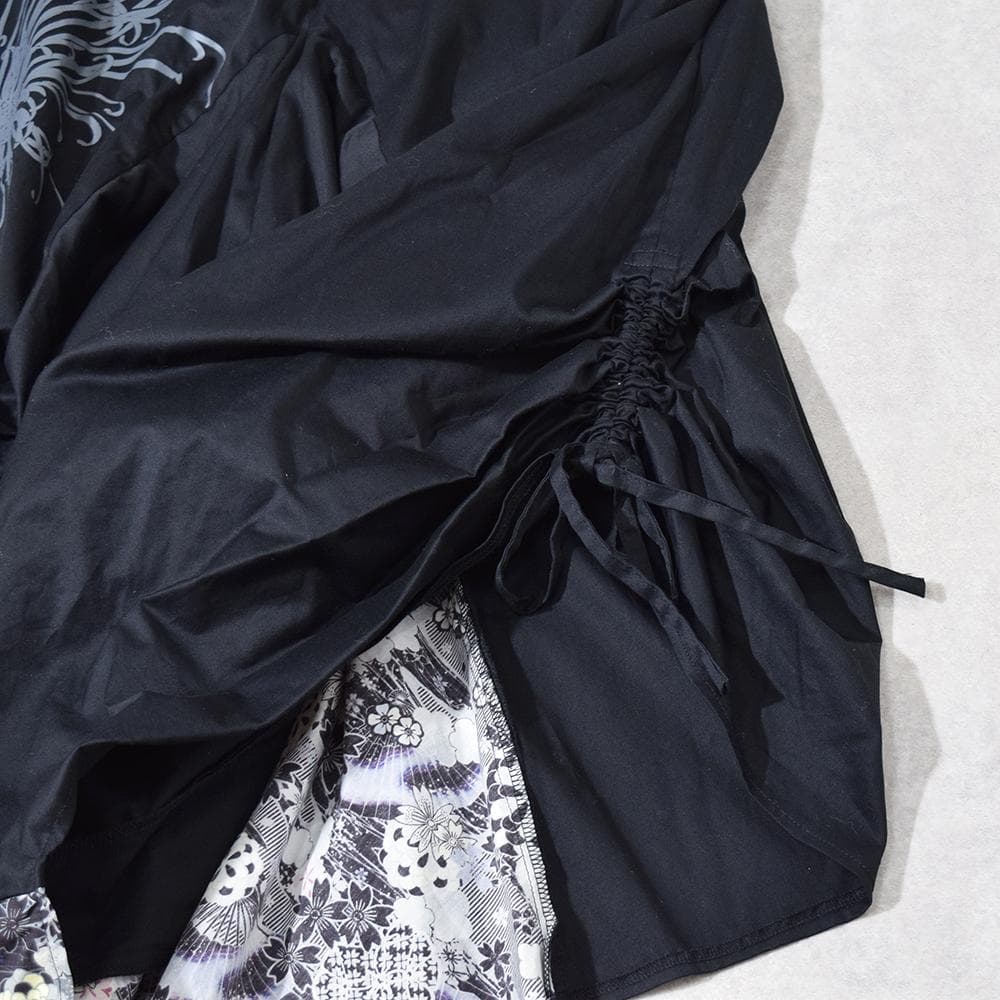 未使用 ゴウク gouk 侍 和柄 モード 袴 変形 サルエル ワイドパンツ