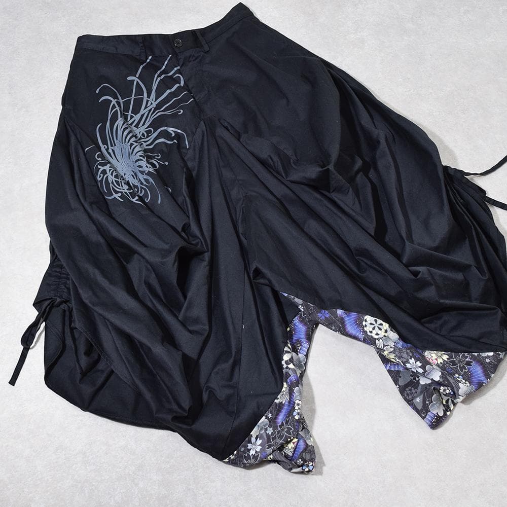 未使用 ゴウク gouk 侍 和柄 モード 袴 変形 サルエル ワイドパンツ