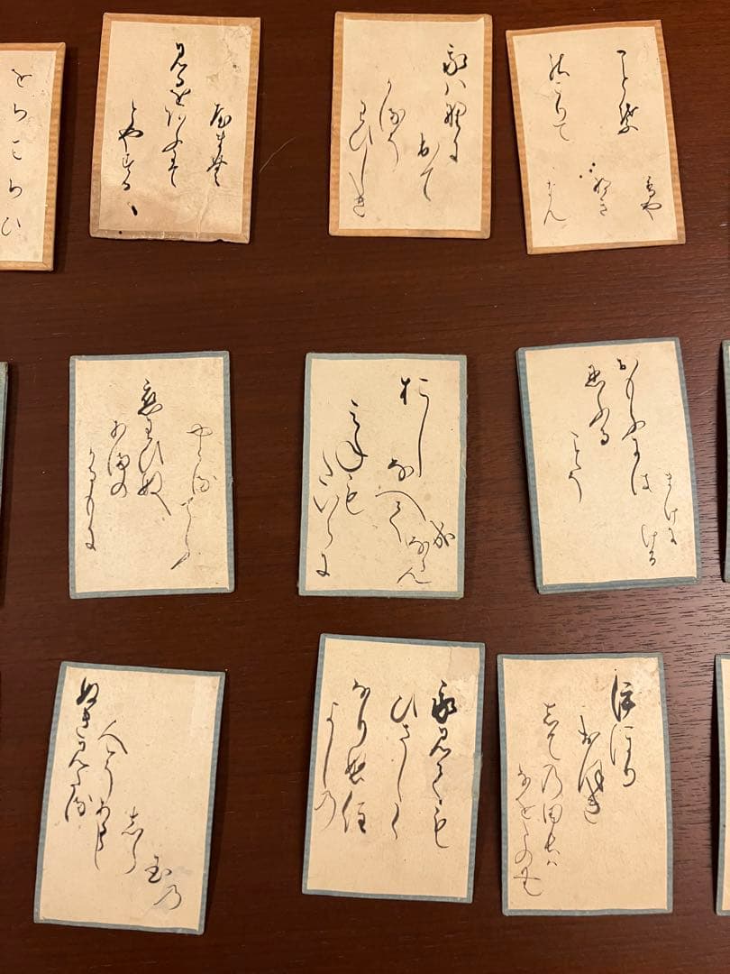 江戸期　歌留多　伊勢物語　かるた　骨牌