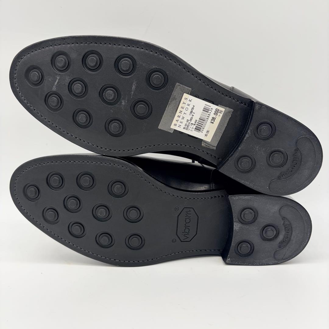 【展示品】バーニーズニューヨーク Uチップ 26.5cm ブラック 外羽根 革靴