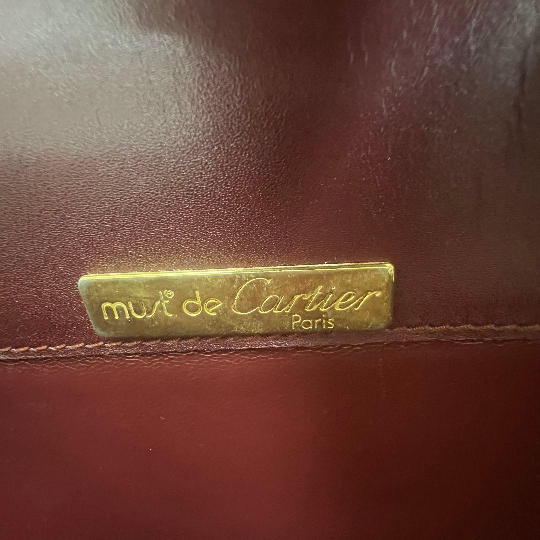 Cartier カルティエ バーガンディ レザー ビジネスバッグ