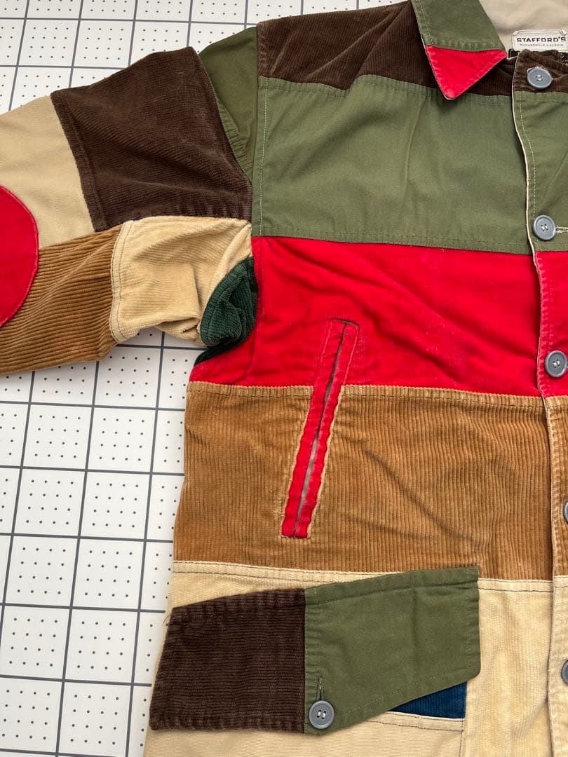 60s70s レインボーレイクジャケット ビンテージ ハンティング パッチワーク