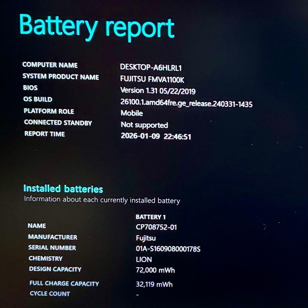 FUJITSU LIFEBOOK A746N SSD512 PC ノートパソコン