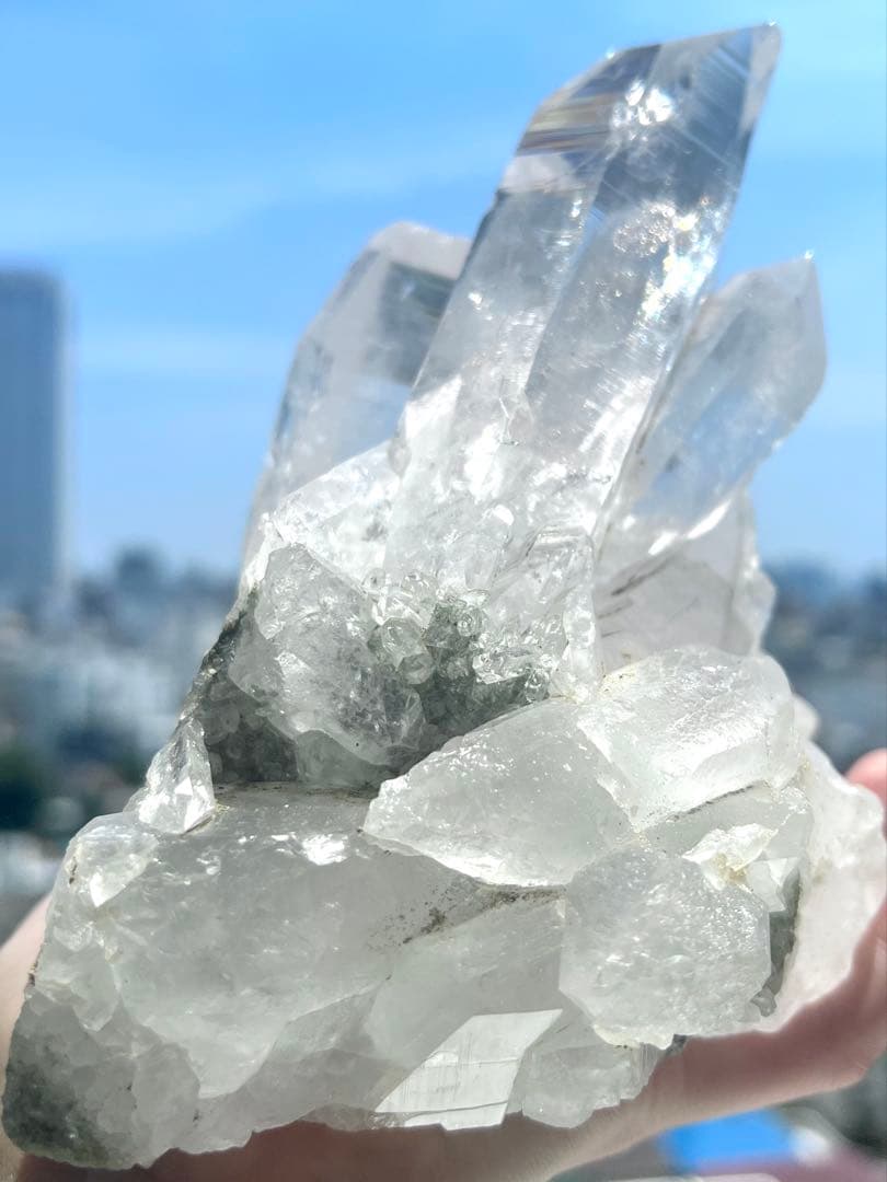 美✨1.3kg!希少✨AAAAA 宝石質 マニハール水晶 ✨大天使ミカエルの神殿