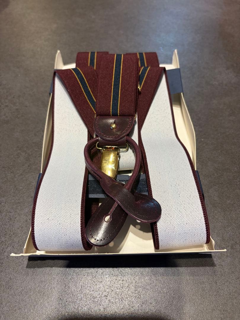  THURSTON サスペンダー バーガンディ