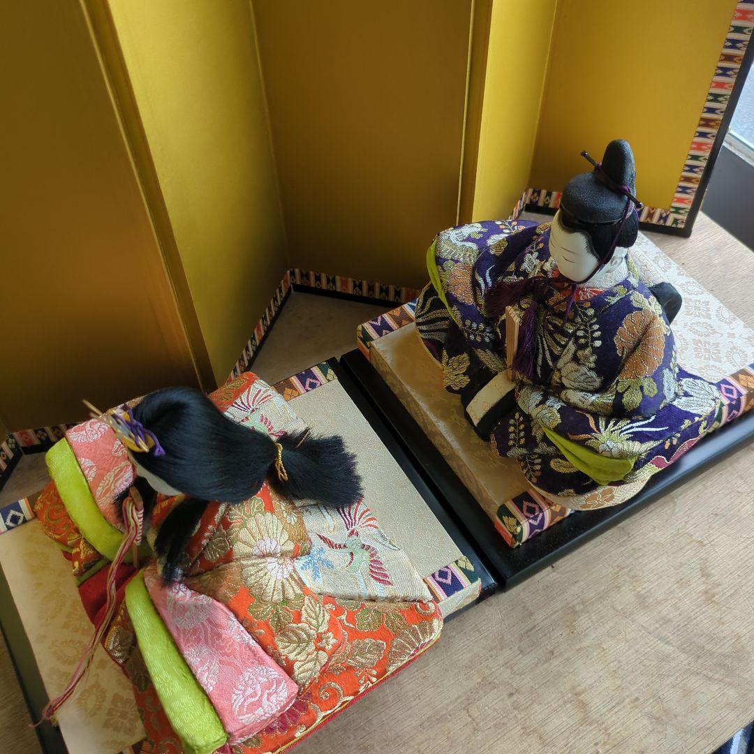 雛人形 木目込み ひなまつり 台座 屏風付 お雛様 御内裏様 お雛様