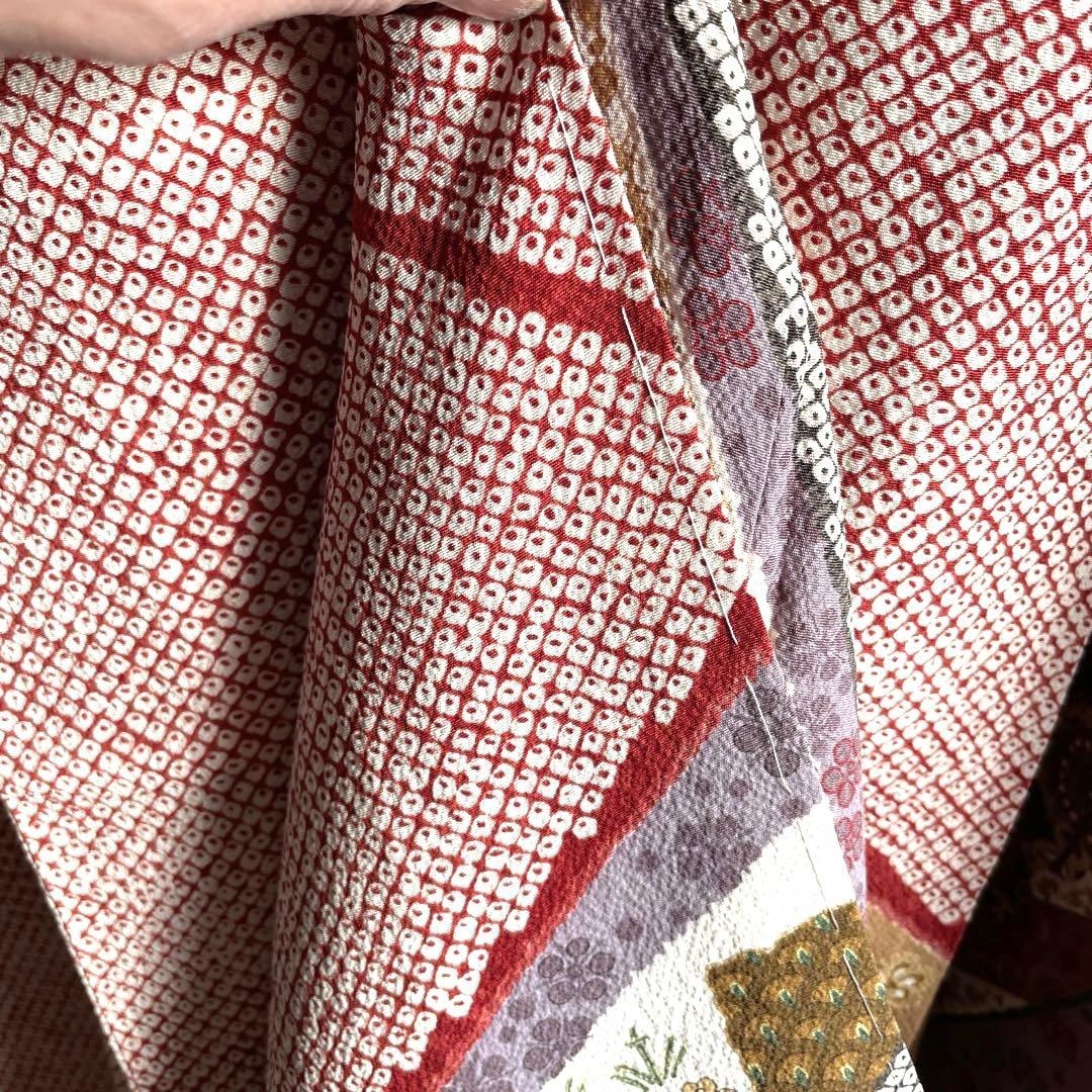 振袖フルセット　のしめ絞り柄　成人式振袖　振袖　裄丈69 ますいわ屋謹製