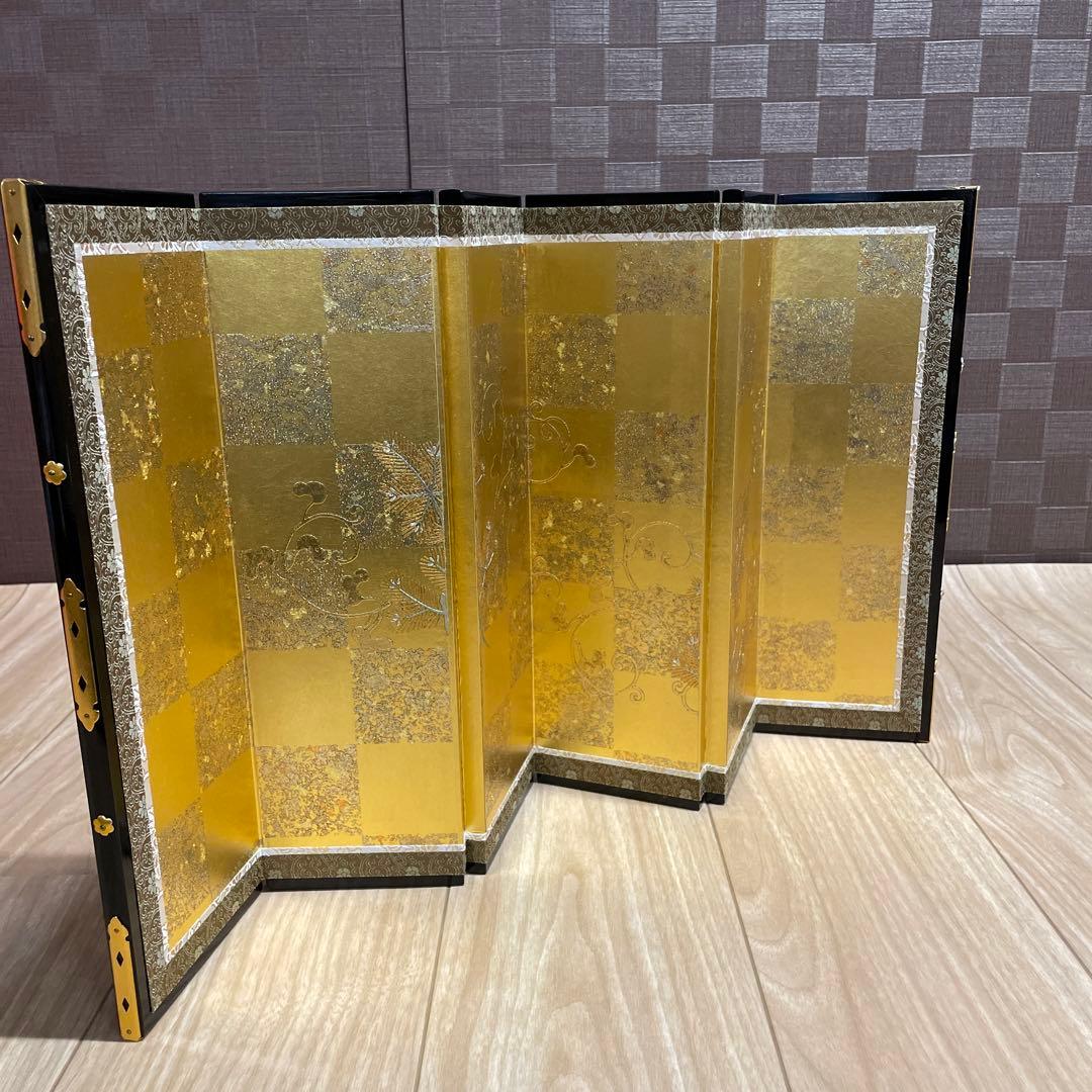 雛人形　桃の節句　屏風36センチ　六曲一双