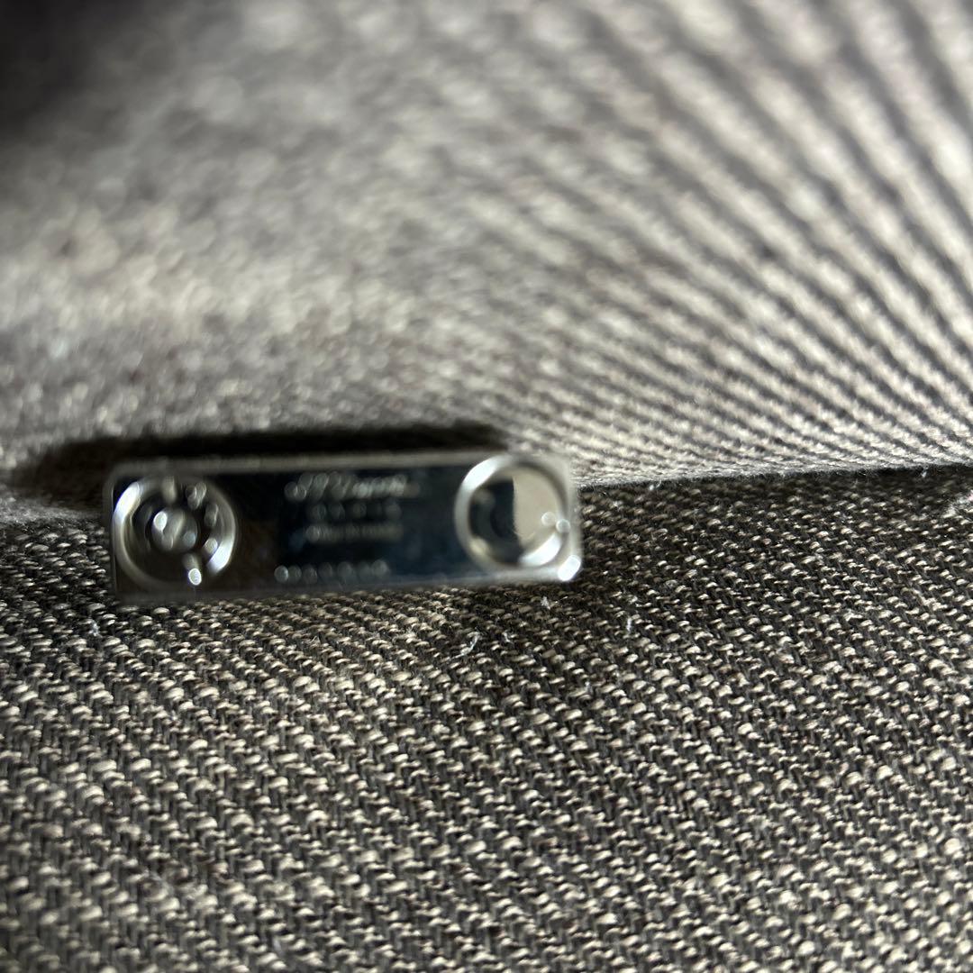 開閉音 良好　デュポン　ガスライター　シルバー　ヘアライン　ライン2s