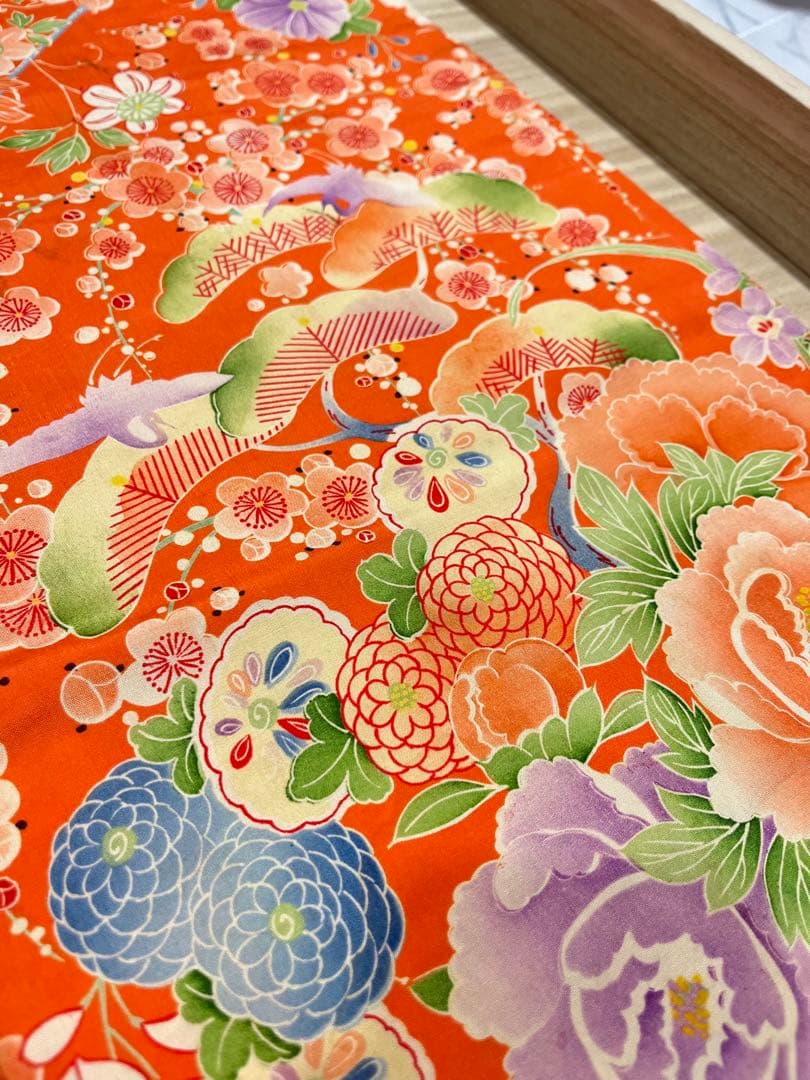 極美品◇白繻子 花車のアンティーク昼夜帯 鶴 松 デッドストック