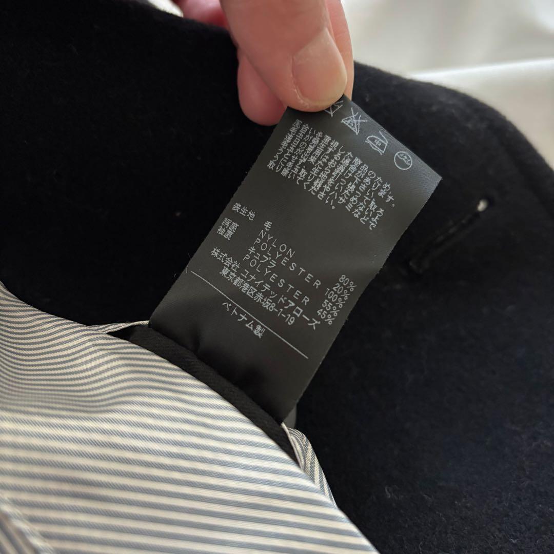 ナポレオンジャケット Pコート ウール 黒 メンズSモード お兄系 y2k