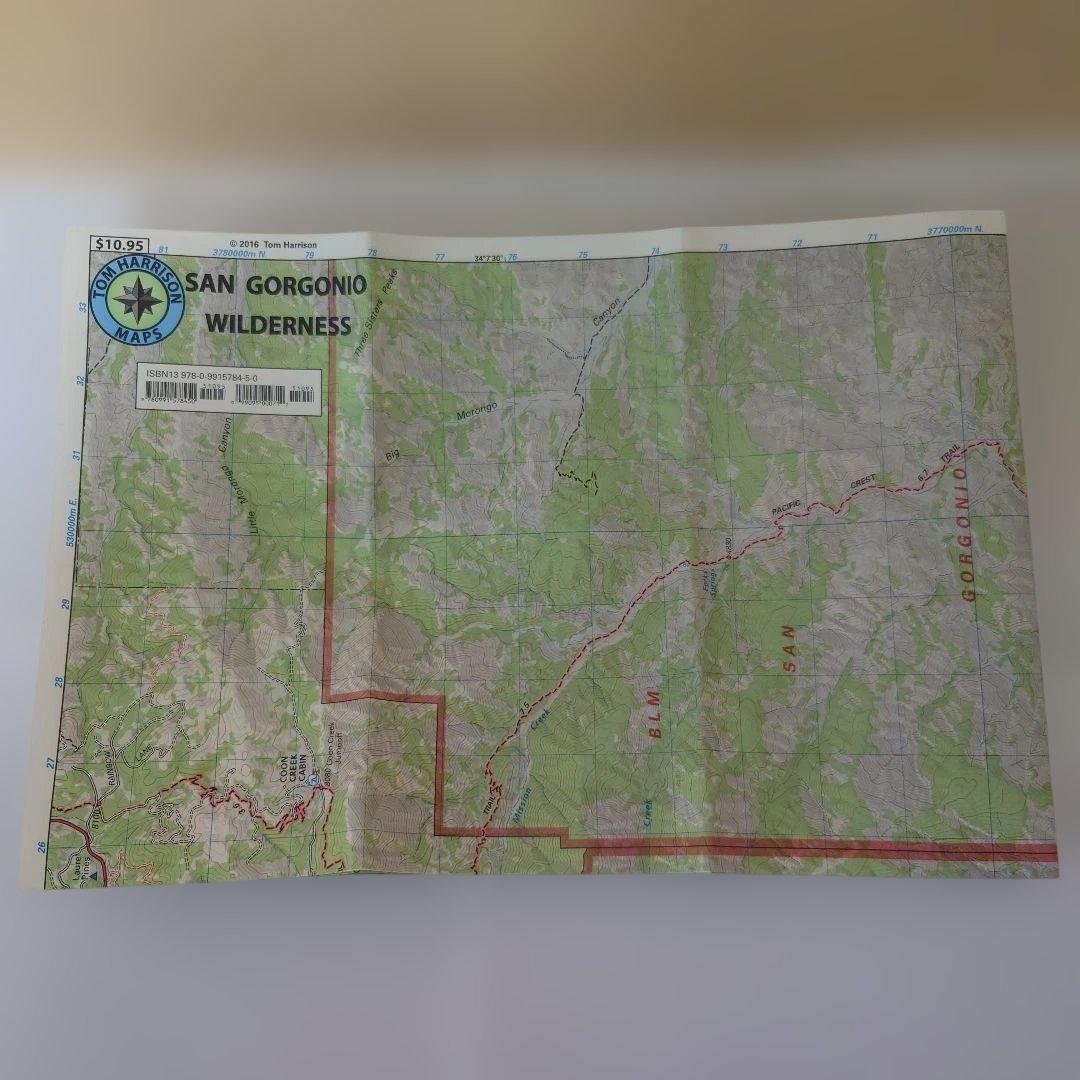 【米国購入品】カリフォルニア州近郊のトレイルマップ 登山地図