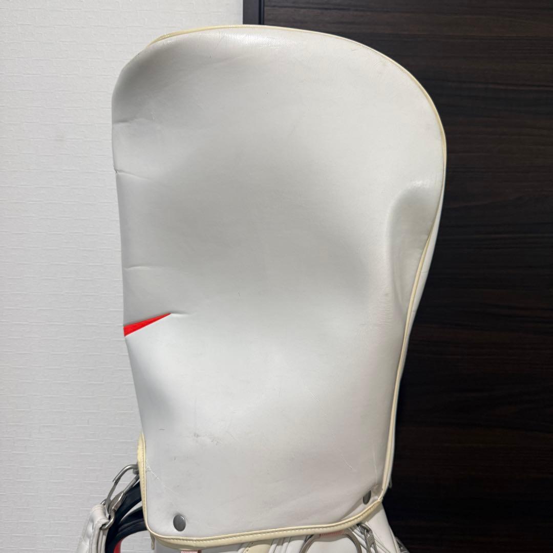 Nike キャディバッグ ゴルフバッグ ホワイト グレー レッド