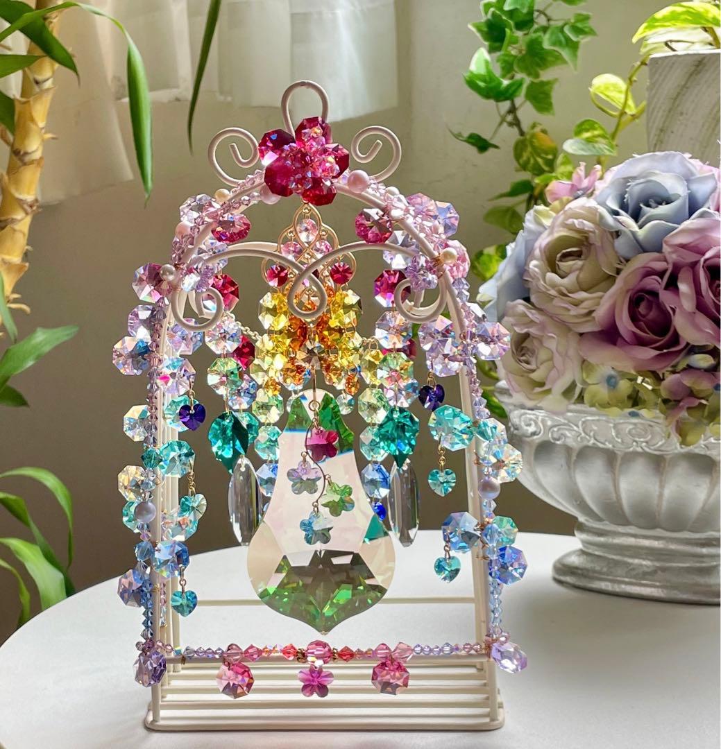 サンキャッチャー スワロフスキー 8930ルミナスグリーン100mm