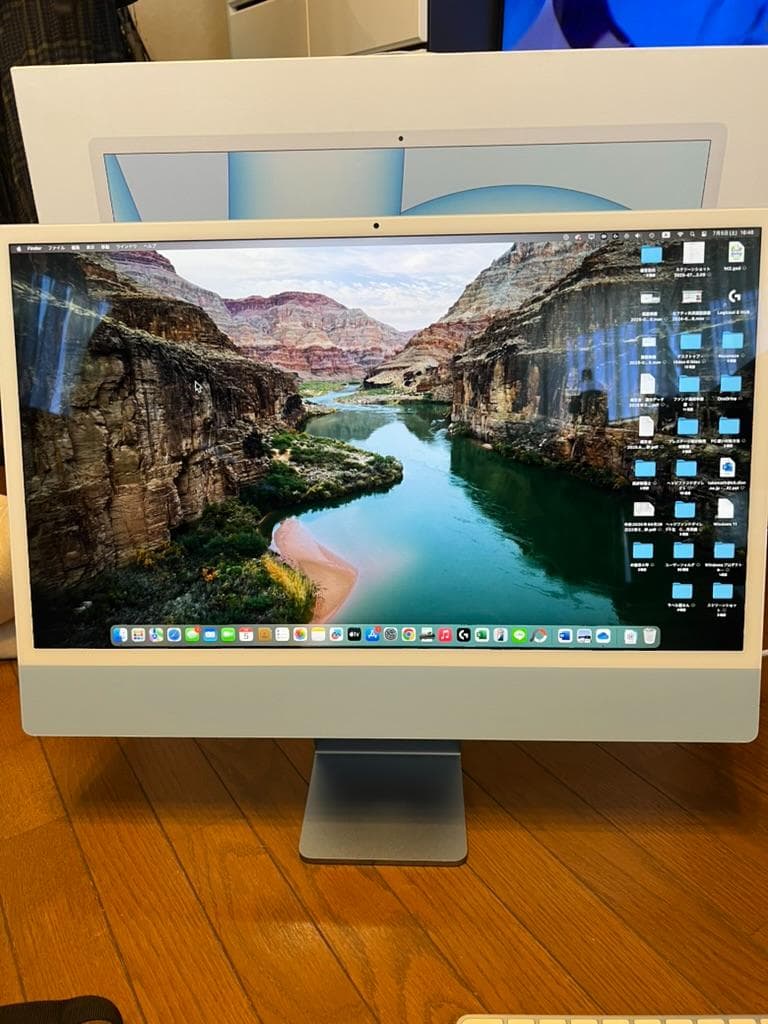 【美品】M1 iMac24メモリ8GB SSD256GB MGPK3J/Aブルー