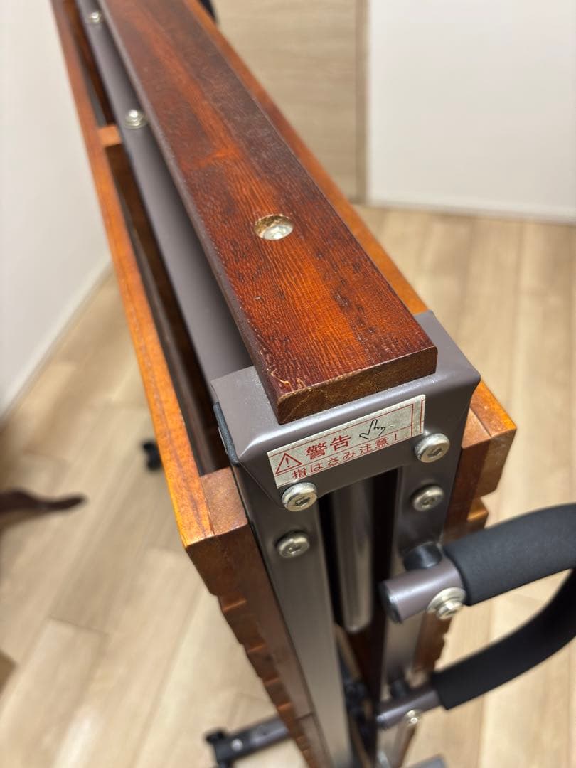 ミニマル　折りたたみベッド ダークブラウン シングルサイズ