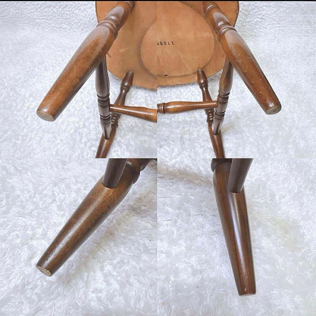 飛騨産業 ウィンザーチェア アーム ダイニングチェア レトロ キツツキマーク ②