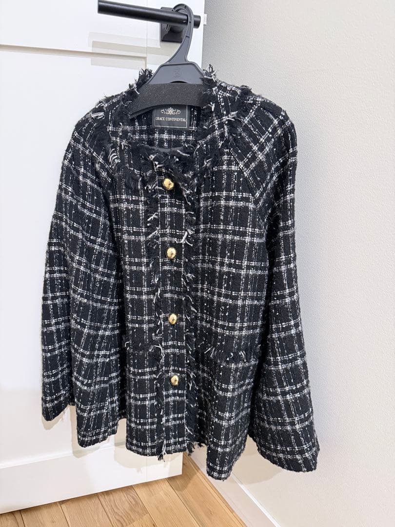 グレース　コンチネンタル フレアスリーブツイードジャケット