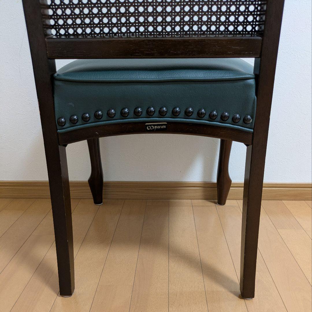 maruni マルニ ダイニングチェア ベルサイユチェア 猫脚 籐 ハイバック④