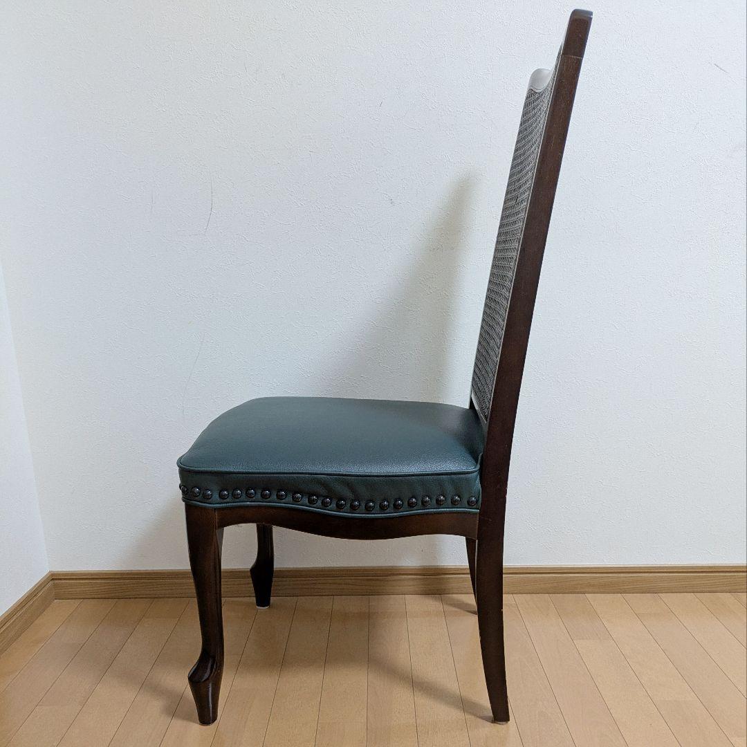 maruni マルニ ダイニングチェア ベルサイユチェア 猫脚 籐 ハイバック④