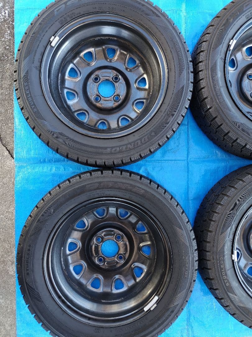 165/65R14【2/2】スタッドレスタイヤ、スチールホイール付、2本分割