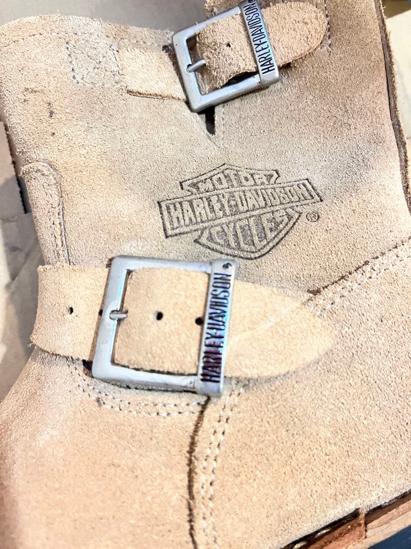 d*1様 ハーレーダビッドソン ショートエンジニアブーツスエード US7.5 2