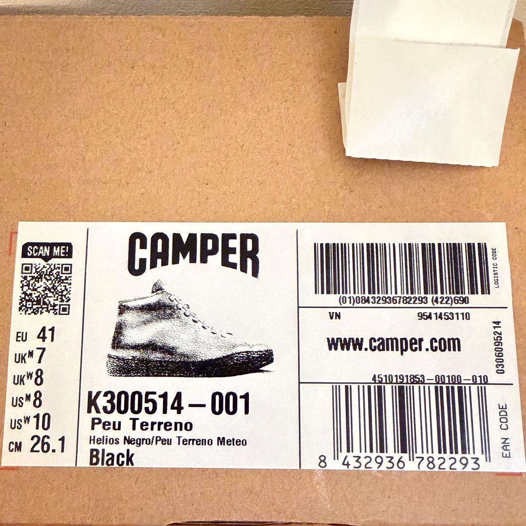 【美品】CAMPER （カンペール）PEU TERRENO ハイカット 41