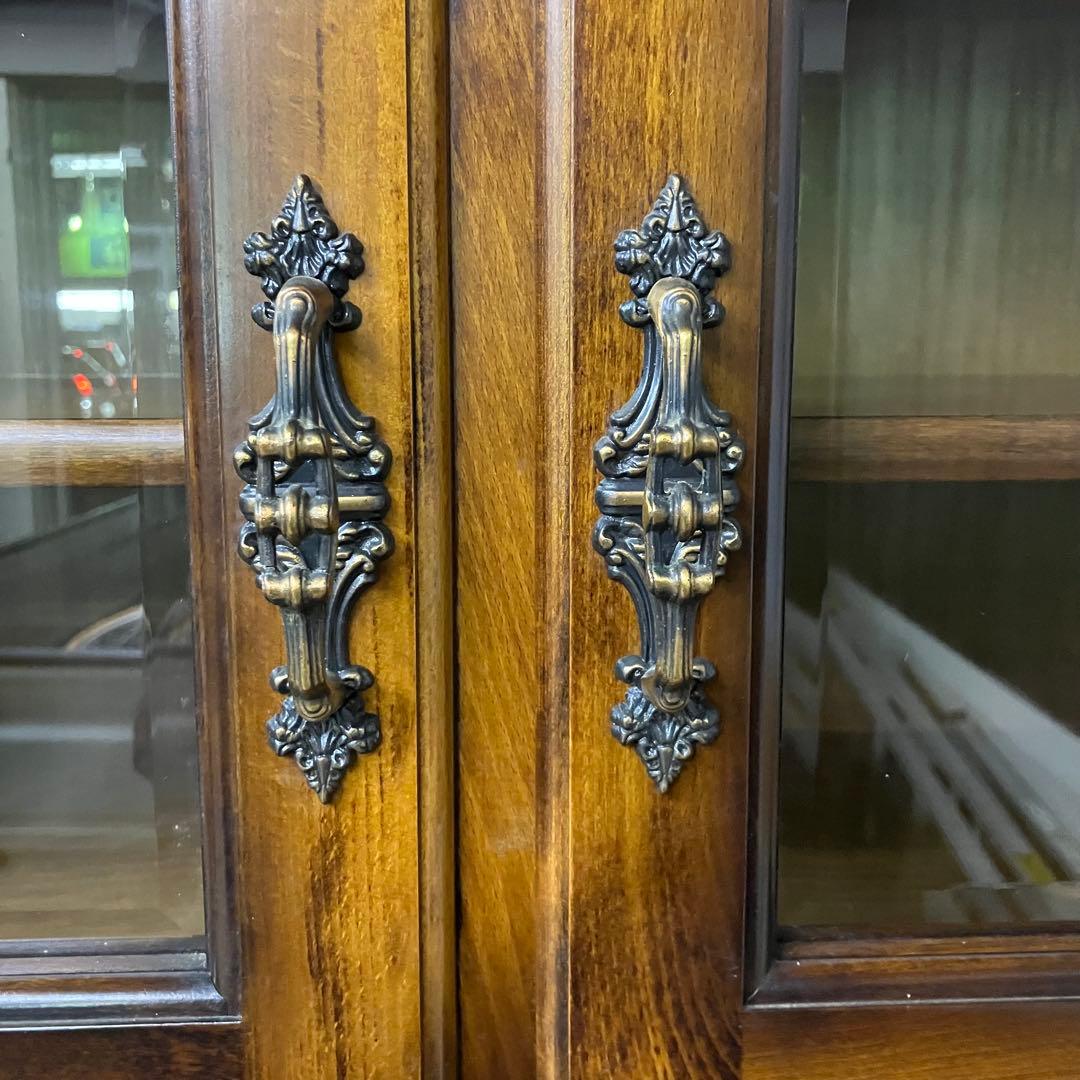 カリモク　KARIMOKU コロニアル　食器棚　水屋　オールド　レトロ　上部分