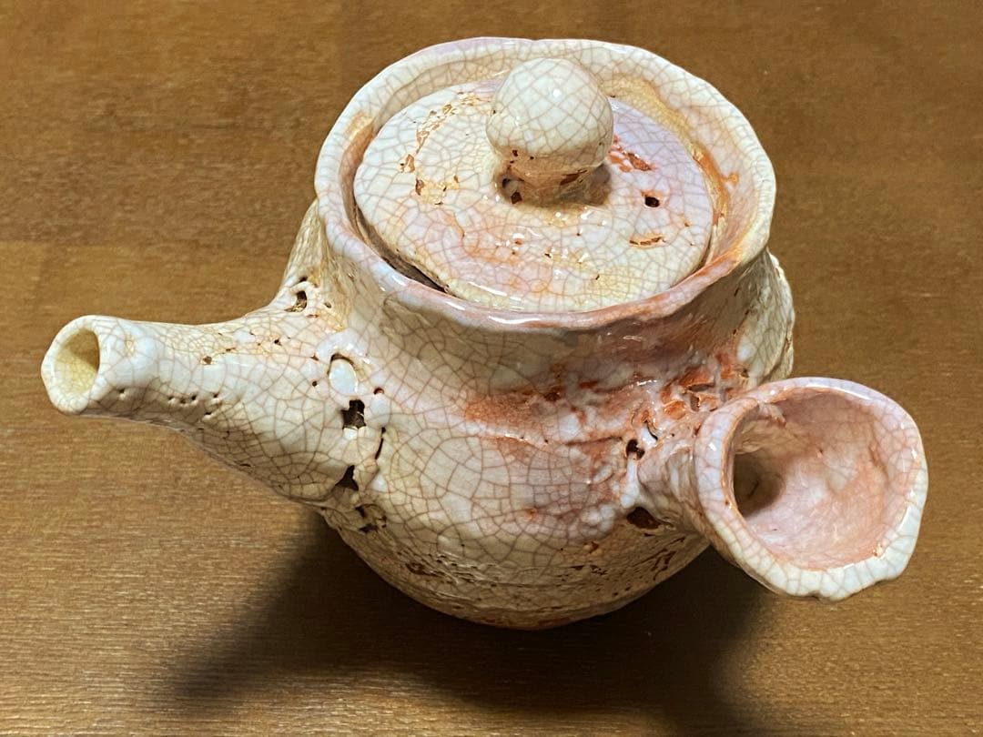 【希少！新品未使用】楽山焼　天神蟹煎茶器揃6点セット　急須　湯呑み　蟹細工　愛媛