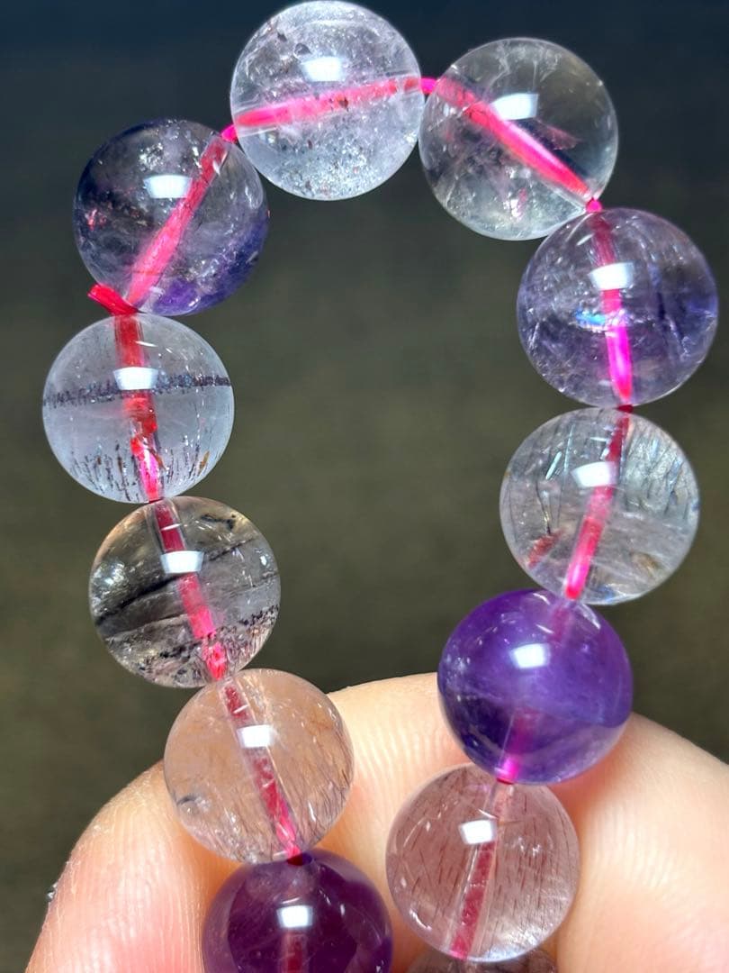 ミ*ヤ様 【新入荷】　スーパーセブンブレスレット約11㎜（新品未使用）透明感抜群