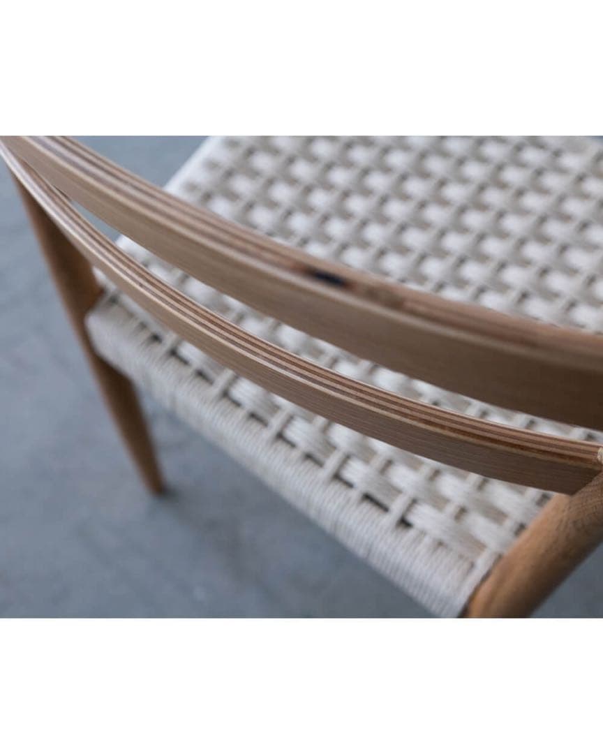 ミント　ダイニングチェア　ペーパーコード　オーク材