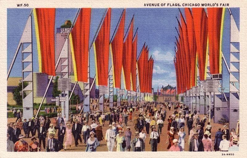 《k250》１９３３年 シカゴ万国博覧会 Leonard社 記念キーフォルダー