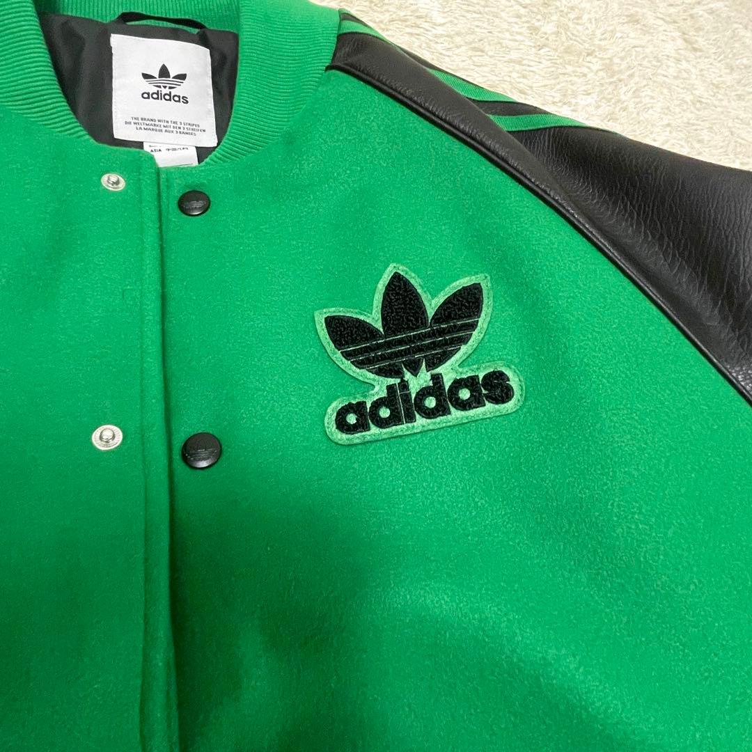 adidas スタジャン　グリーン　【美品】　ボンバージャケット　アディダス
