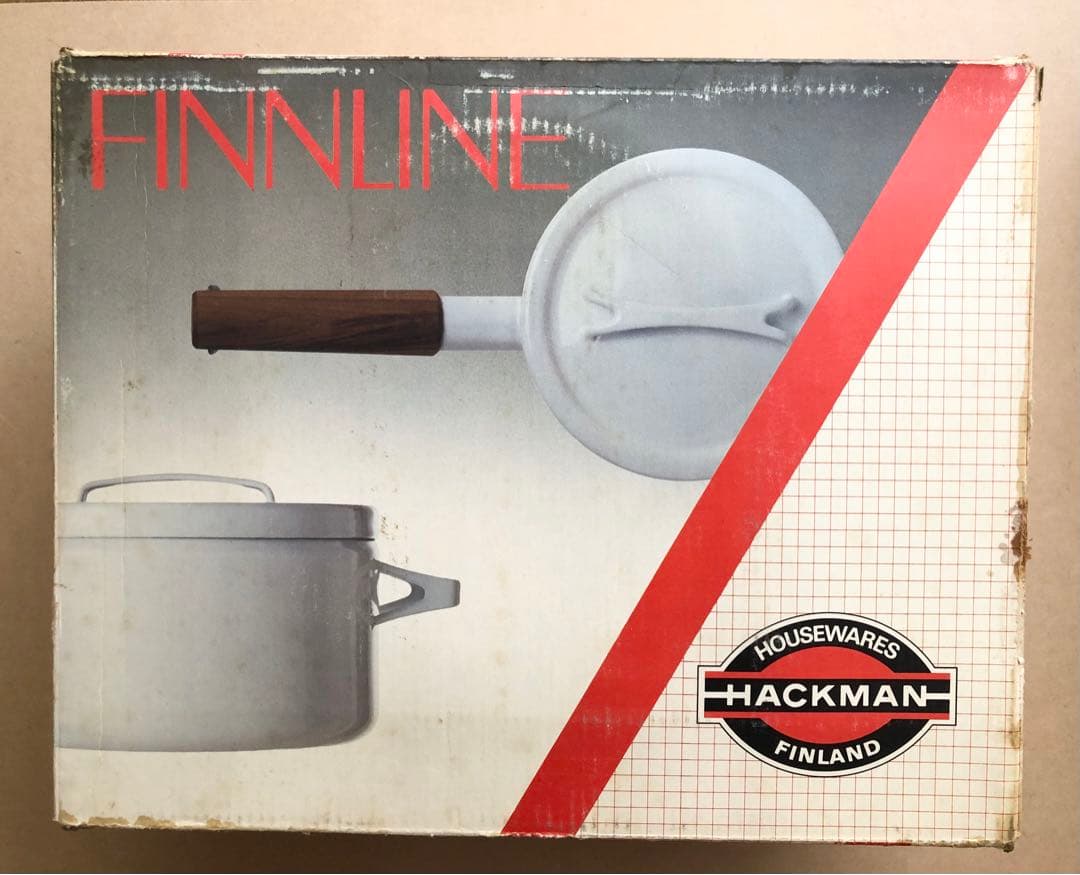 【未使用品】アラビア ARABIA ホーロー両手鍋 ／ホワイト HACKMAN