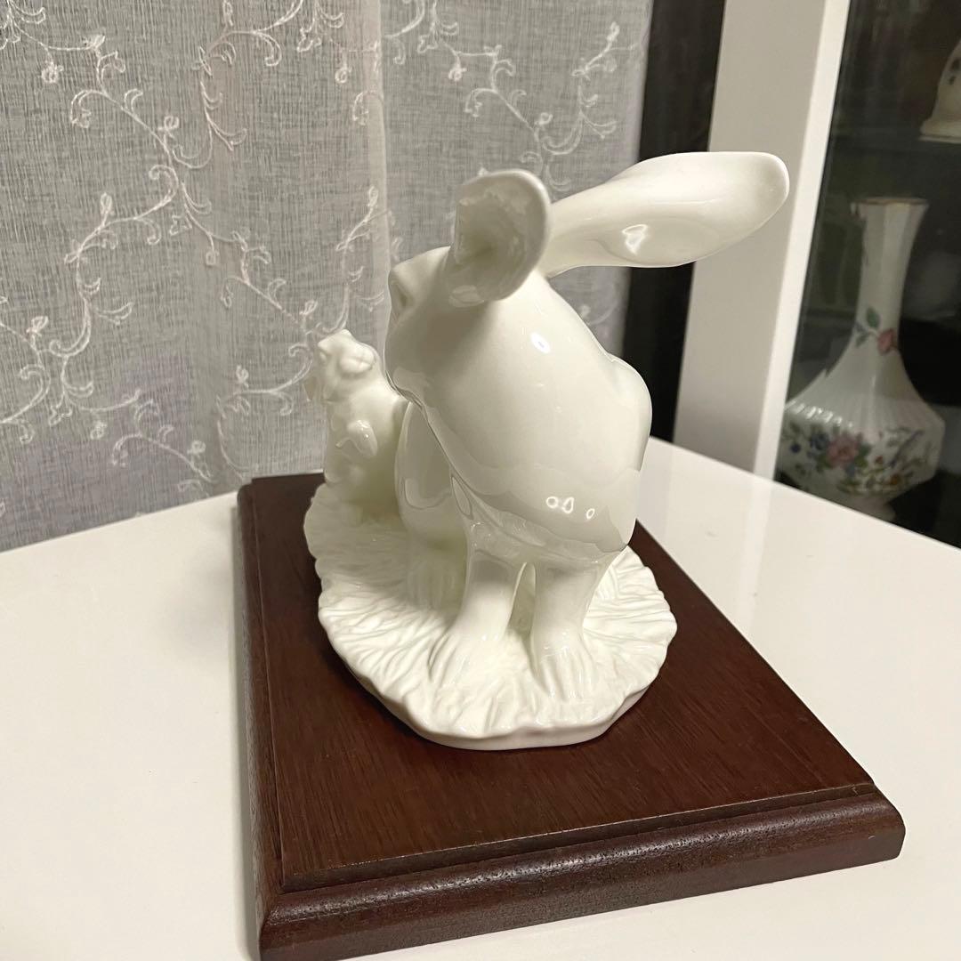 希少品 Noritake Studio Collection 置物 白磁 うさぎ