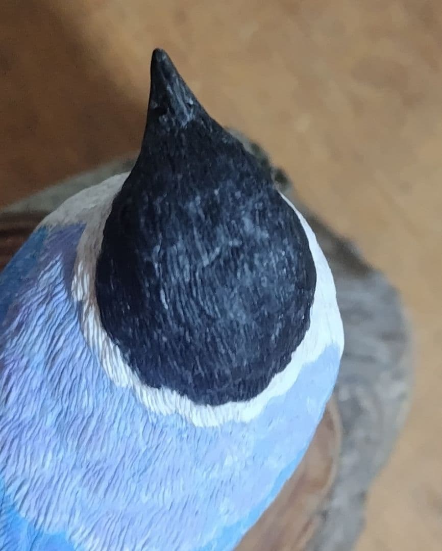 ミニバードカービング　\"オナガ“